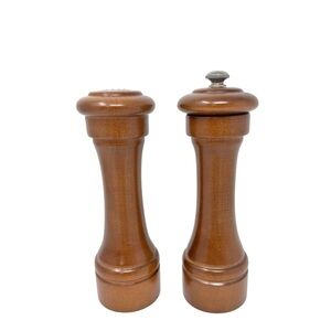 Peugeot Wood Salt & Pepper Grinder Shakers Set of Two Mid Century Modern